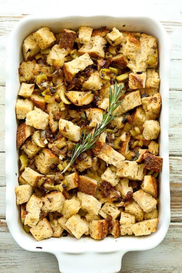 Easy Sourdough Stuffing Recipe - Happy Healthy Mama