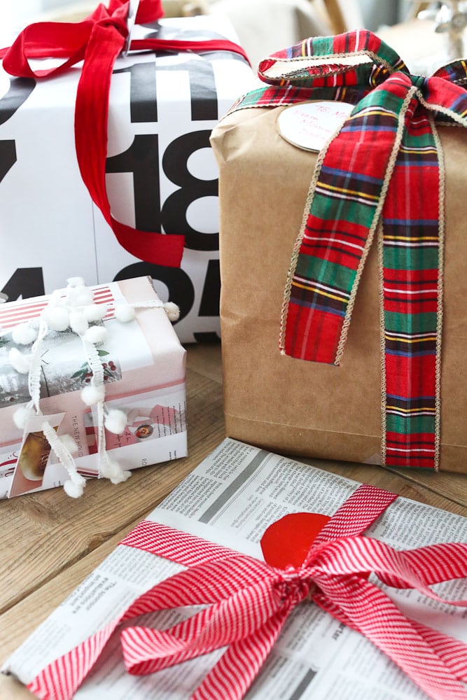 Simple Snowy Christmas Gift Wrap Ideas - That's so Gemma