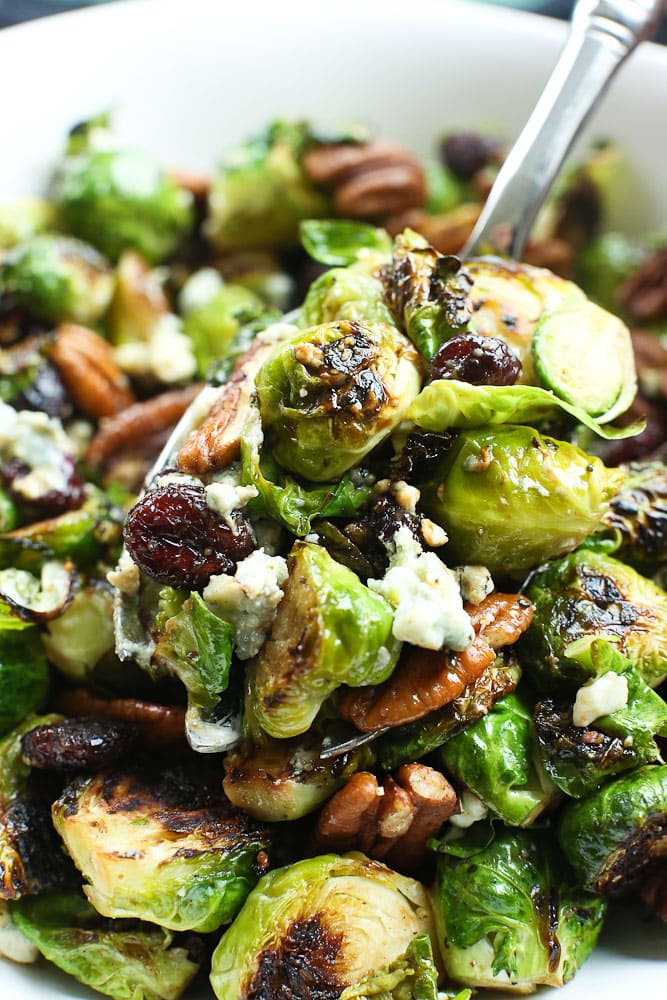 Sauteed Brussels Sprouts with dried canberries
