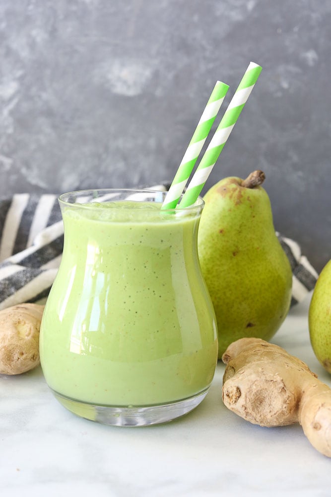 Pear Ginger Smoothie REcipe anti-inflammatory drinks for health