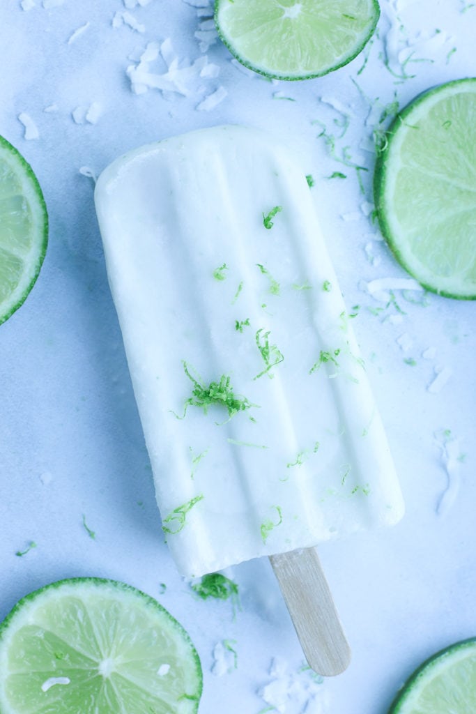 Coconut Lime Protein Popsicles