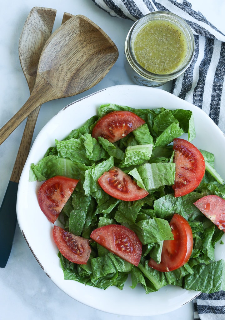 Homemade Italian Dressing recipe with salad