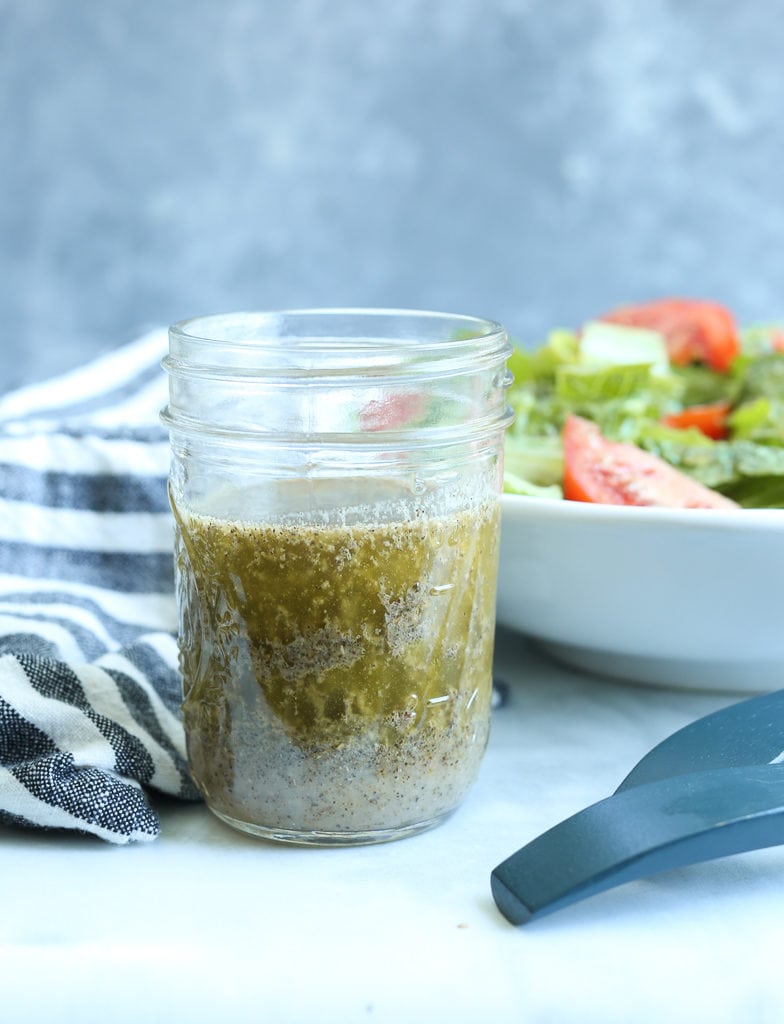 Homemade Italian Dressing recipe in a jar
