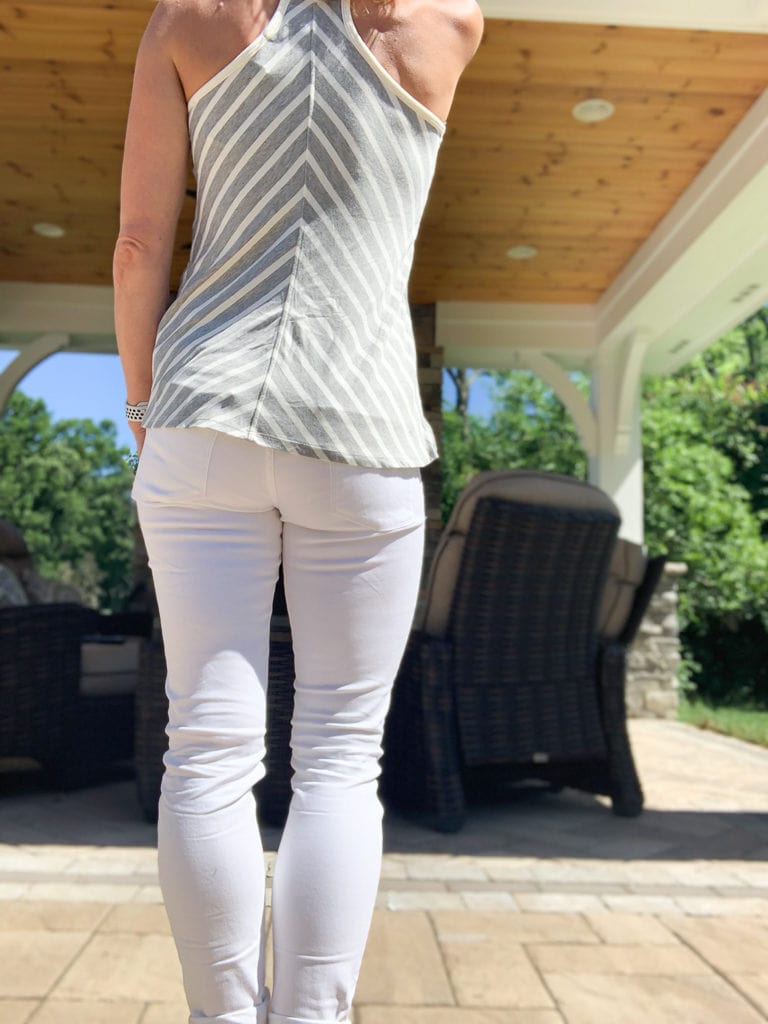Stitch Fix Summer 2019 Laila Jayde Naila V Neck Knit Top back view