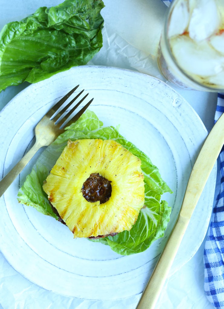 Teriyaki Turkey Burger recipe on a plate