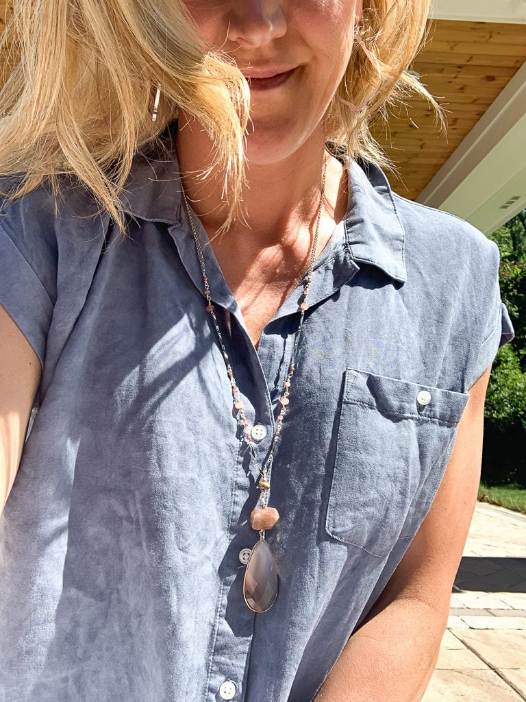 Stitch Fix Summer 2019 Nakomol Sherrie Teardrop Moonstone Pendant Necklace