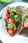 Cauliflower Tacos Recipe close up picture with hard shell