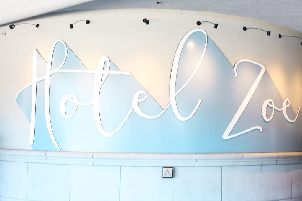 Hotel Zoe sign where to stay in San Francisco