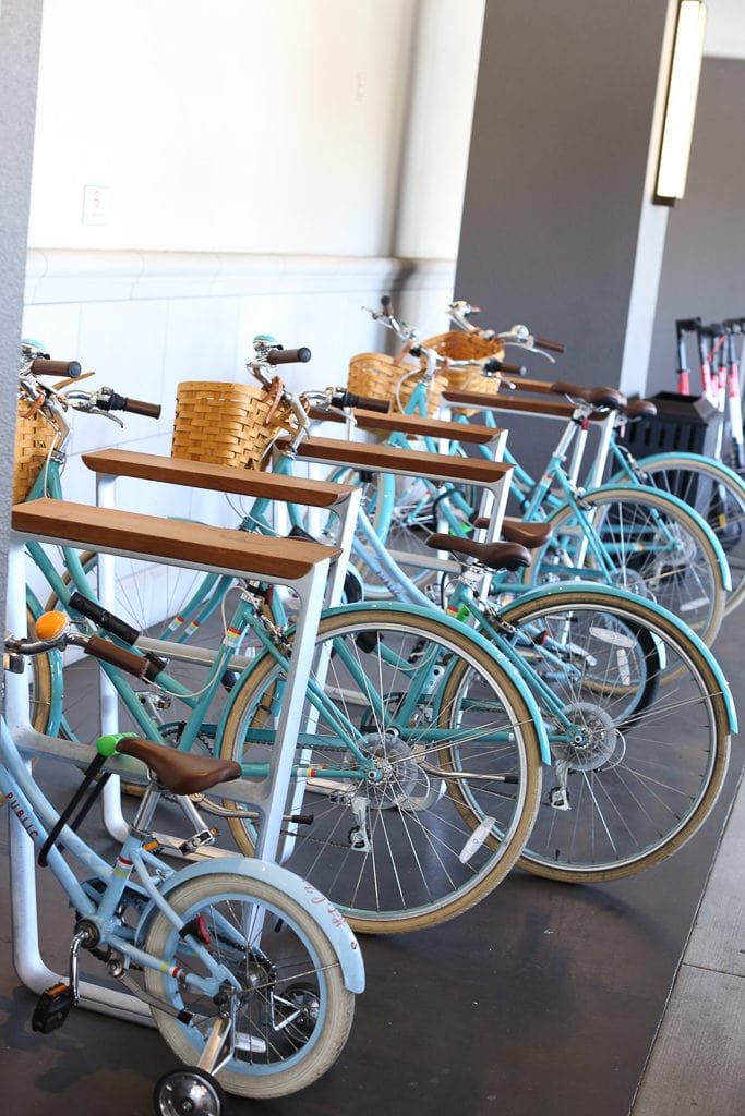 Bikes for use at Hotel Zoe San Fransisco
