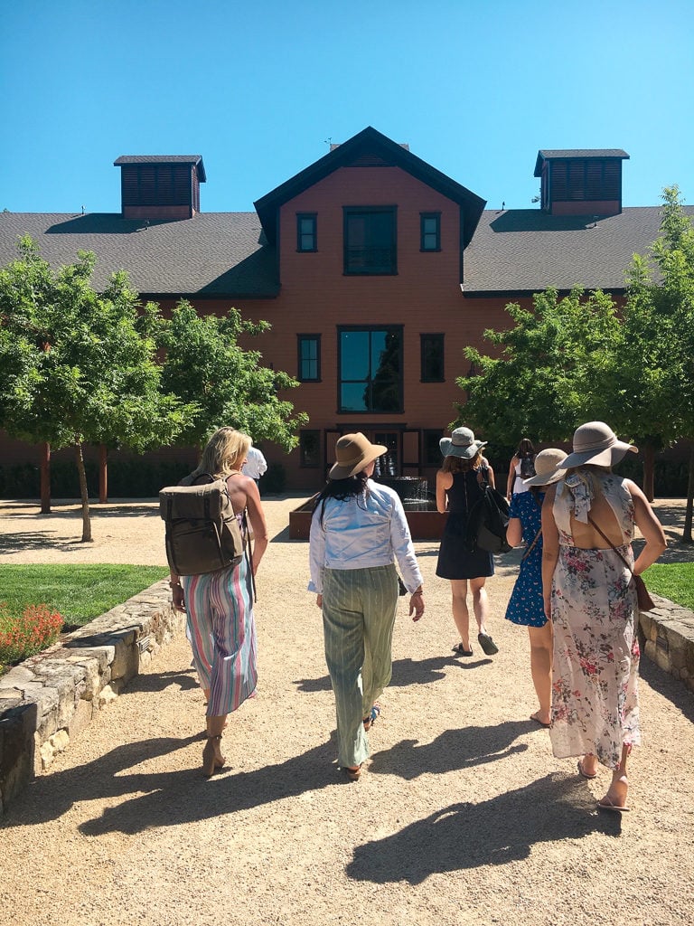 wine tour walking in