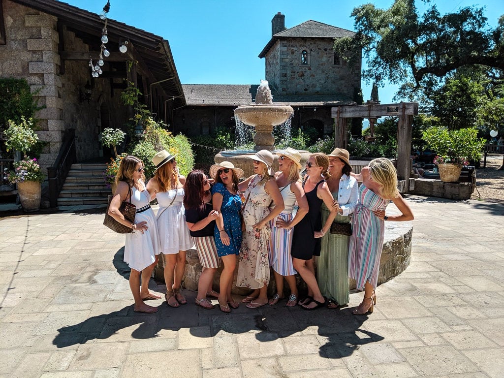 photo of girls laughing in Napa