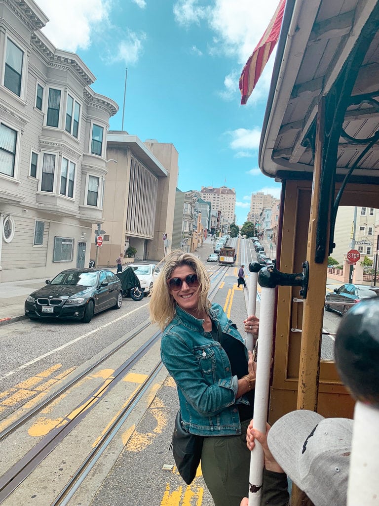Riding the Cable cars in San Fransisco