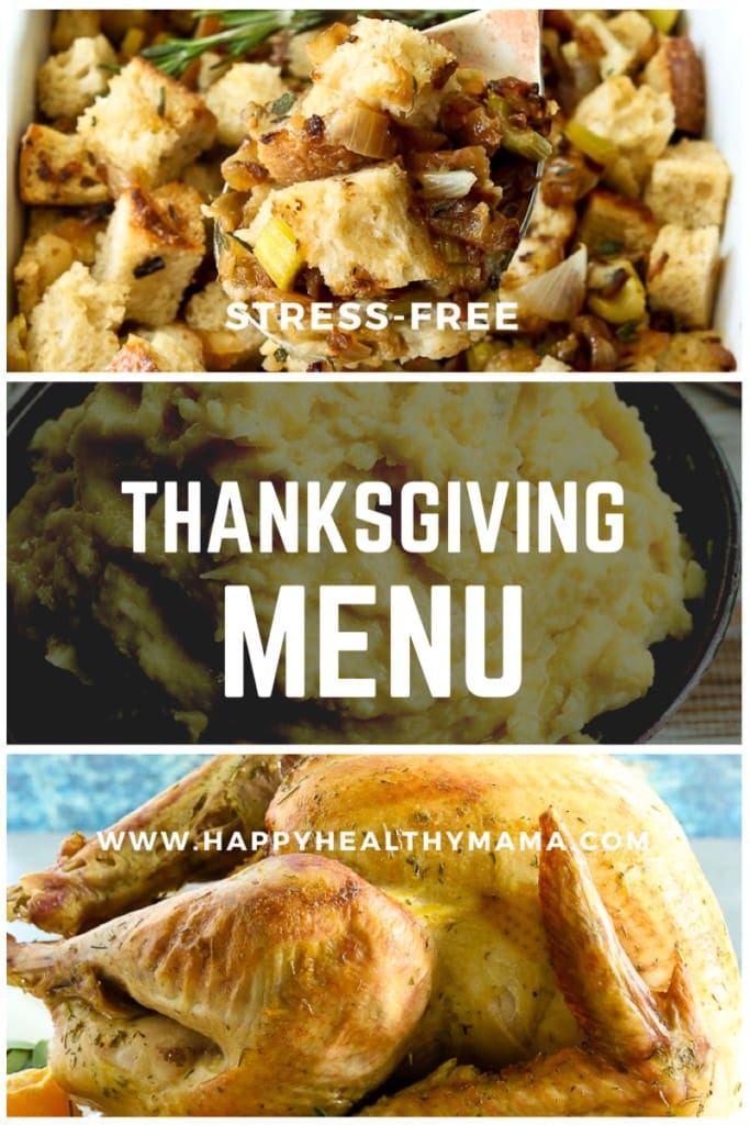 Thanksgiving Menu Photo Collage