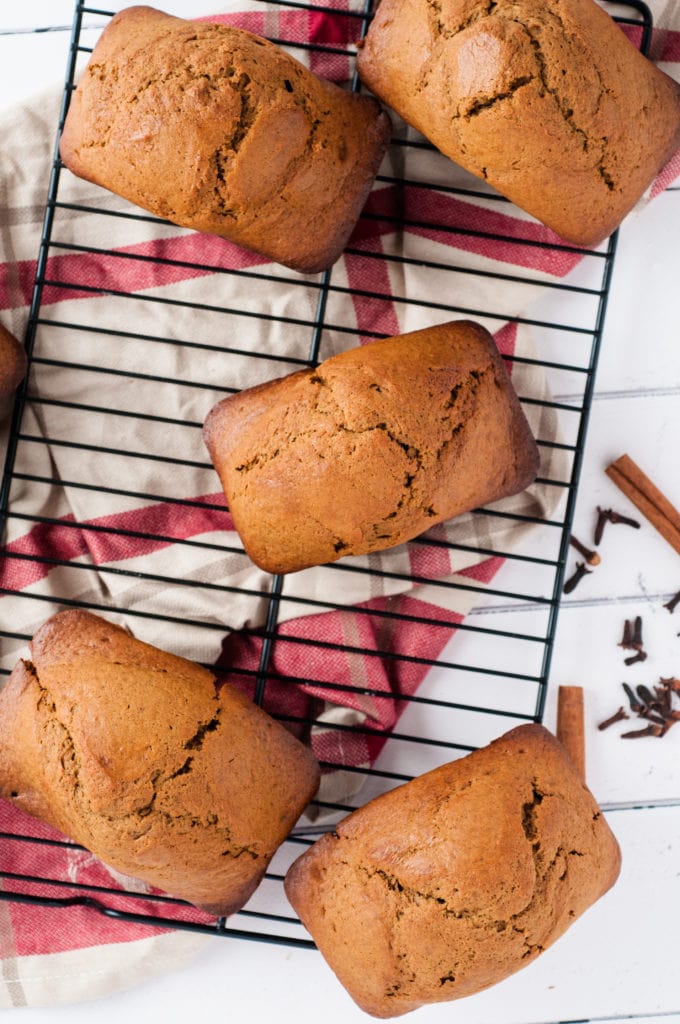 Mini Gingerbread Loaf Recipe  6 mini loaves 
