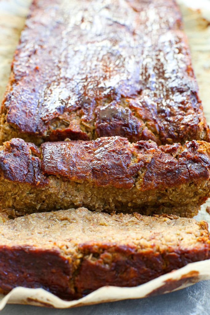 Vegan Lentil Loaf Recipe sliced