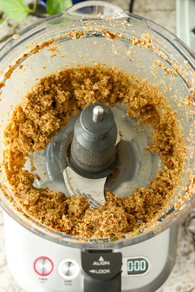 ingredients broken down in food processor