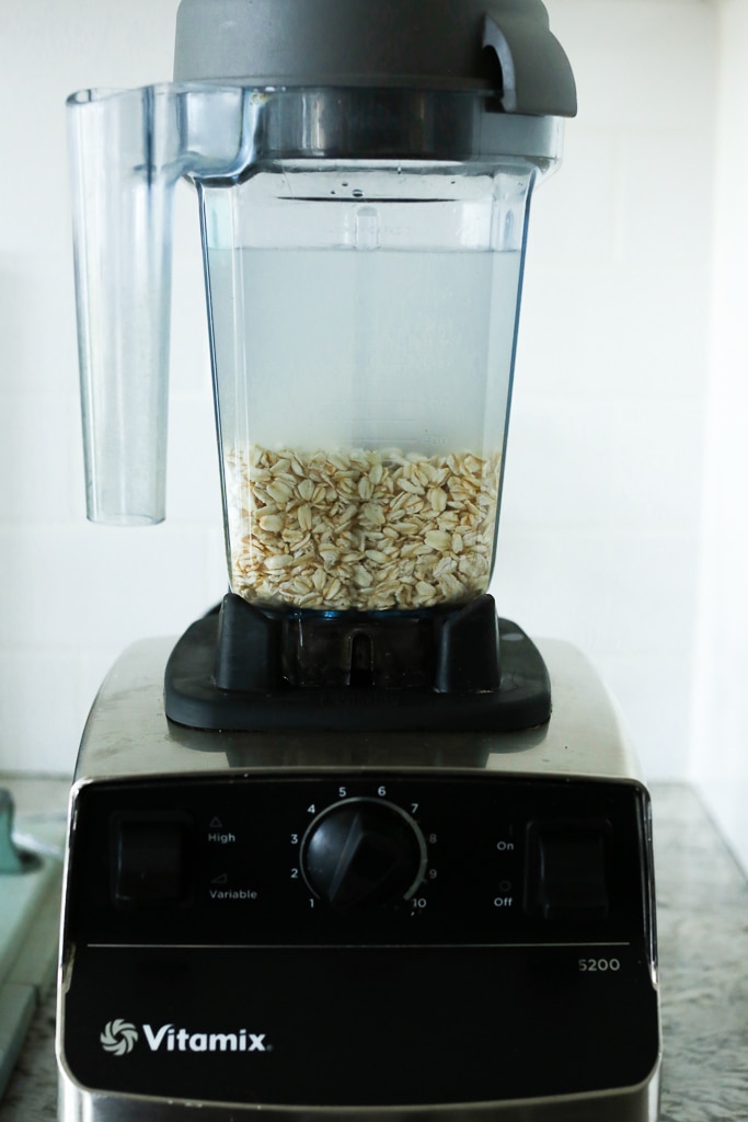 oats and water in a blender