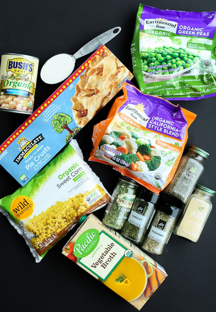 Vegetarian Pot Pie recipe ingredients