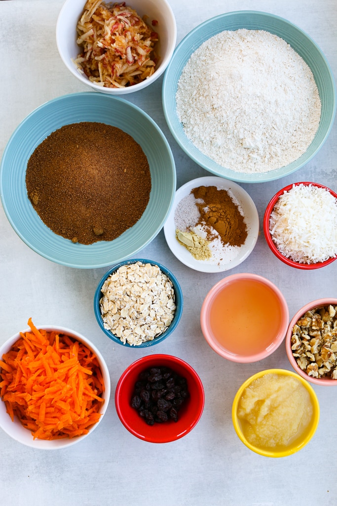 overhead shot of Morning Glory Recipe ingredients