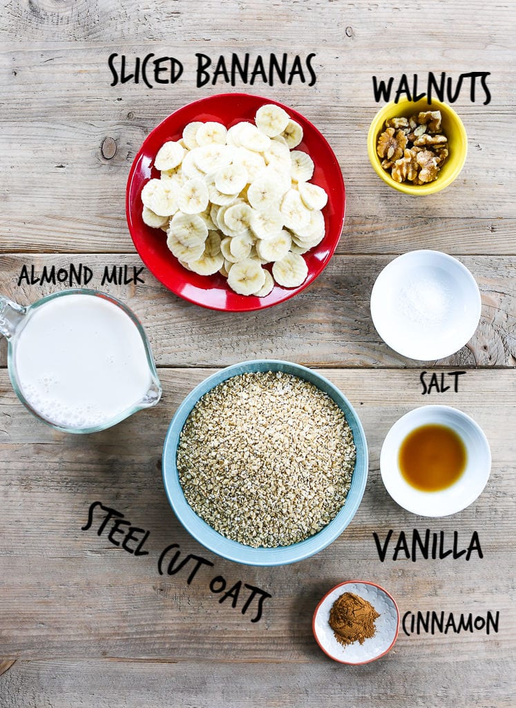 nstant Pot Banana Walnut Ingredients