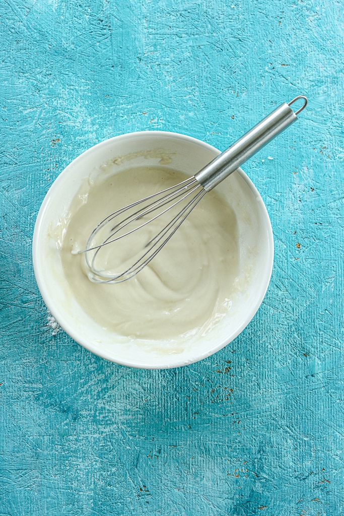 lemon glaze ingredients mixed together