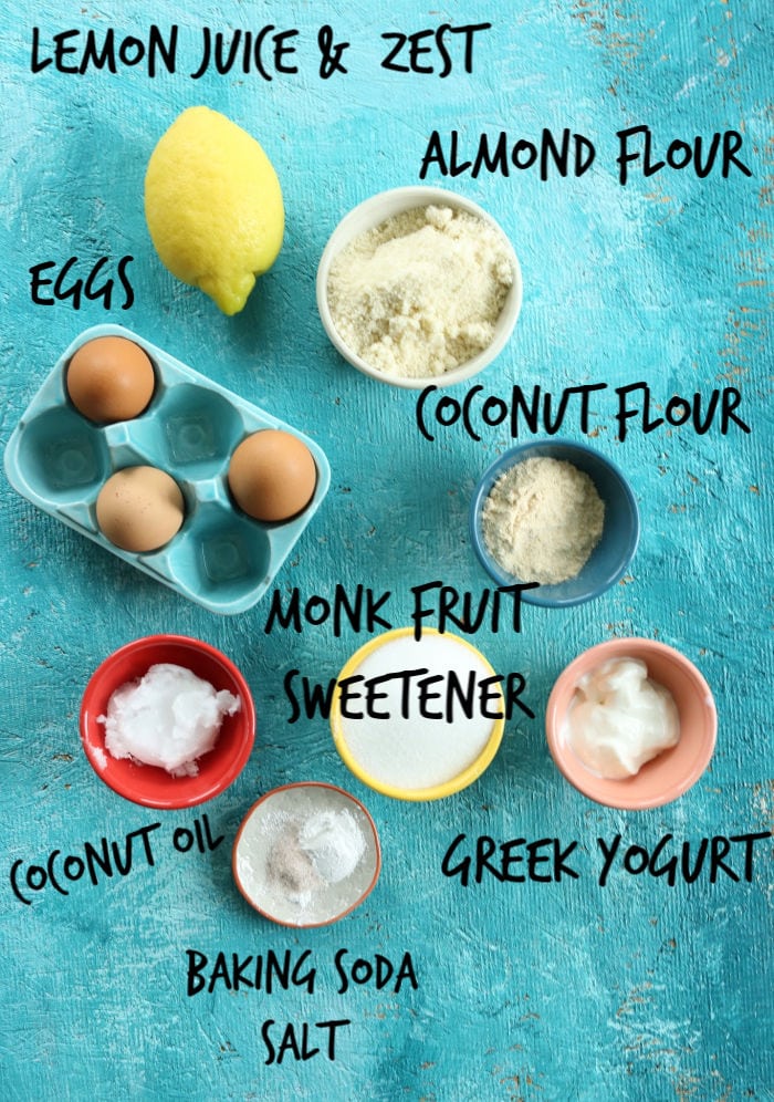 labeled ingredients on a turquoise board