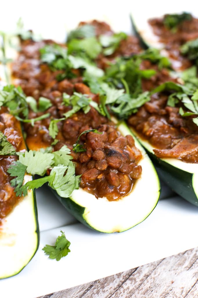 Taco Stuffed Zucchini Boats (Vegan + Gluten Free)