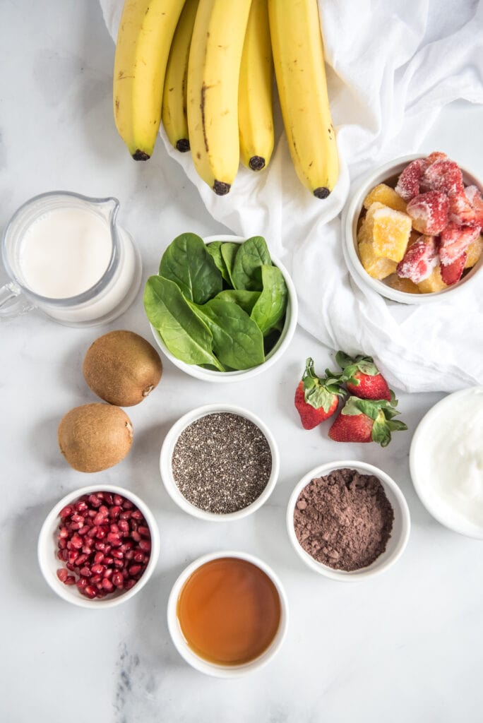ingredients for Acia Christmas Smoothie Bowl Recipe