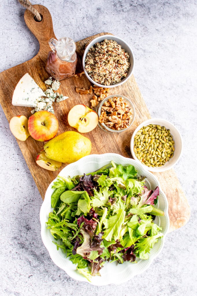 overhead shot of recipe ingredients