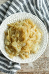 a bowl of caramelized onions
