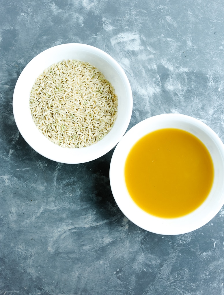 ingredients for Instant Pot Brown Rice