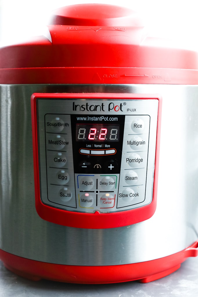 an Instant Pot set to 22 minutes