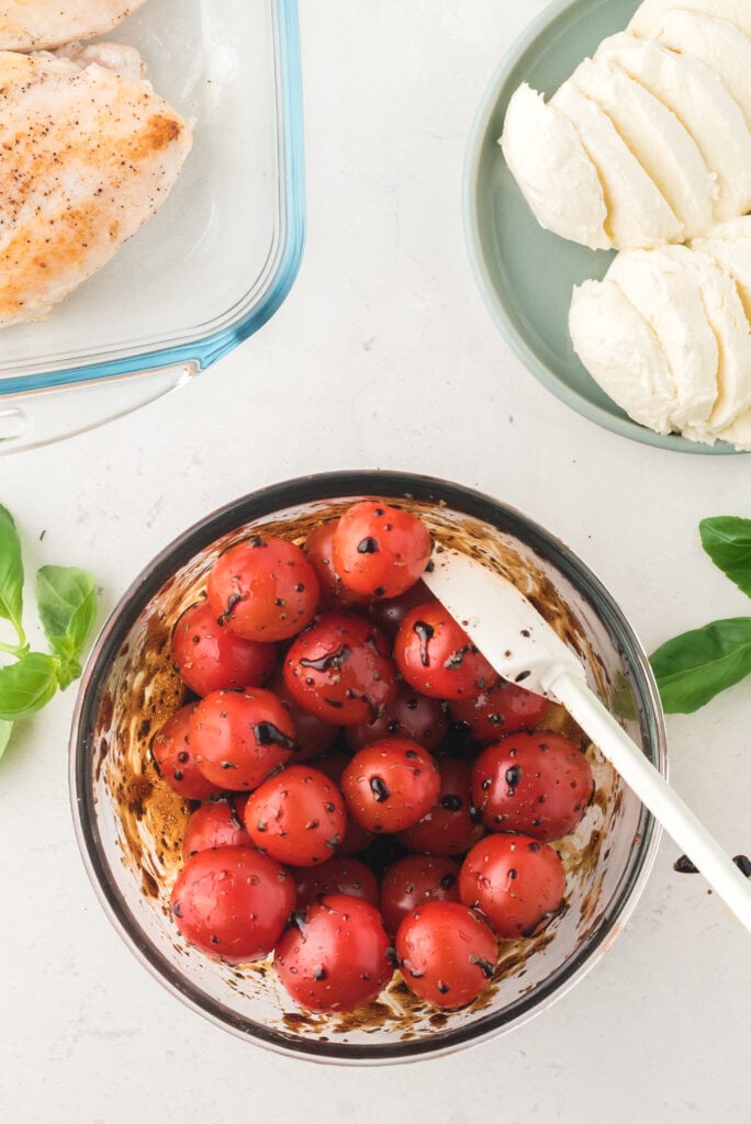 tomatoes covered in balsamic