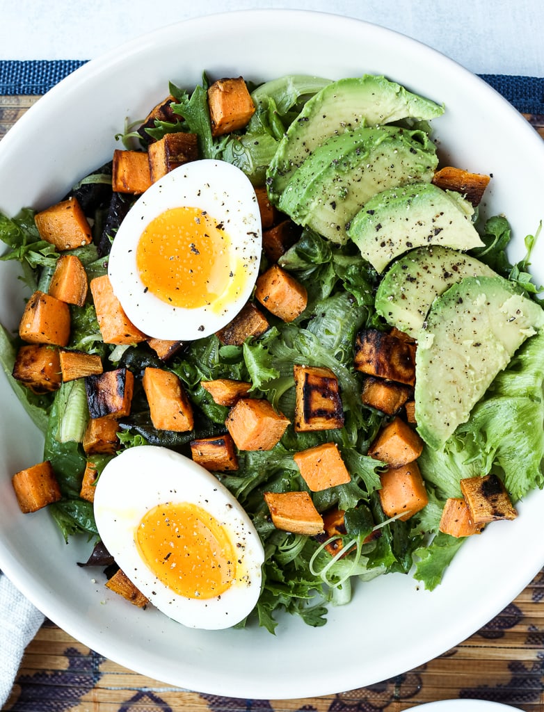 Poached Egg & Avocado Breakfast Salad - Jar Of Lemons