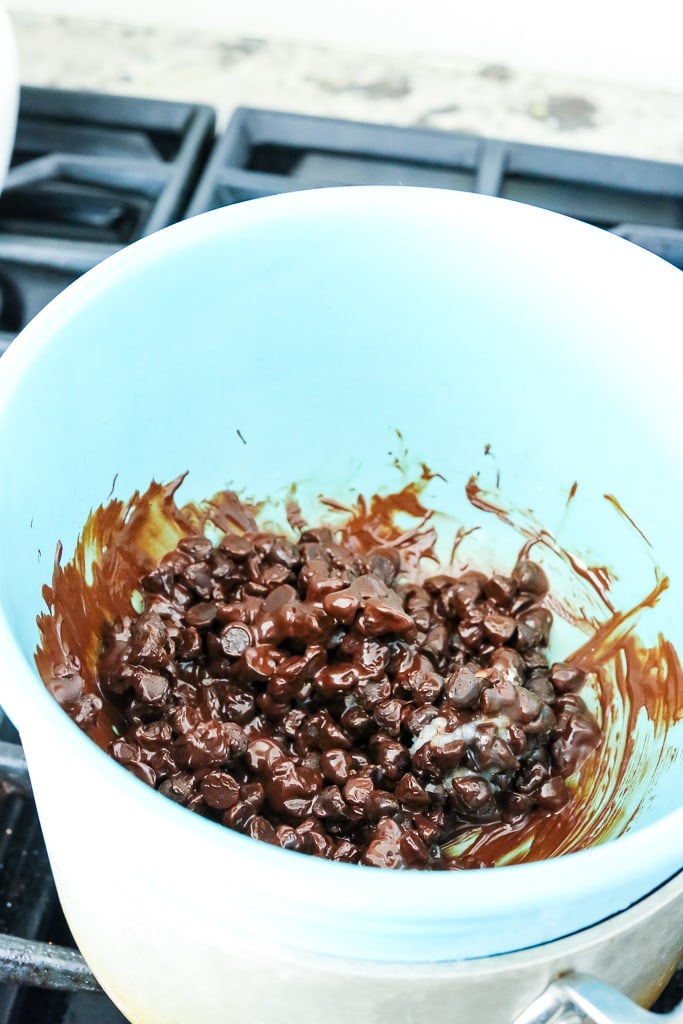 using a double broiler to melt chocolate