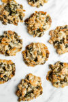 crunchy snack cookies overhead shot