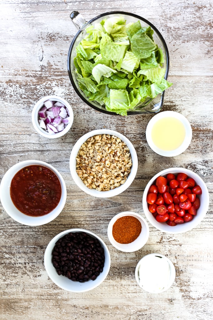 Vegan Taco Salad Recipe ingredients