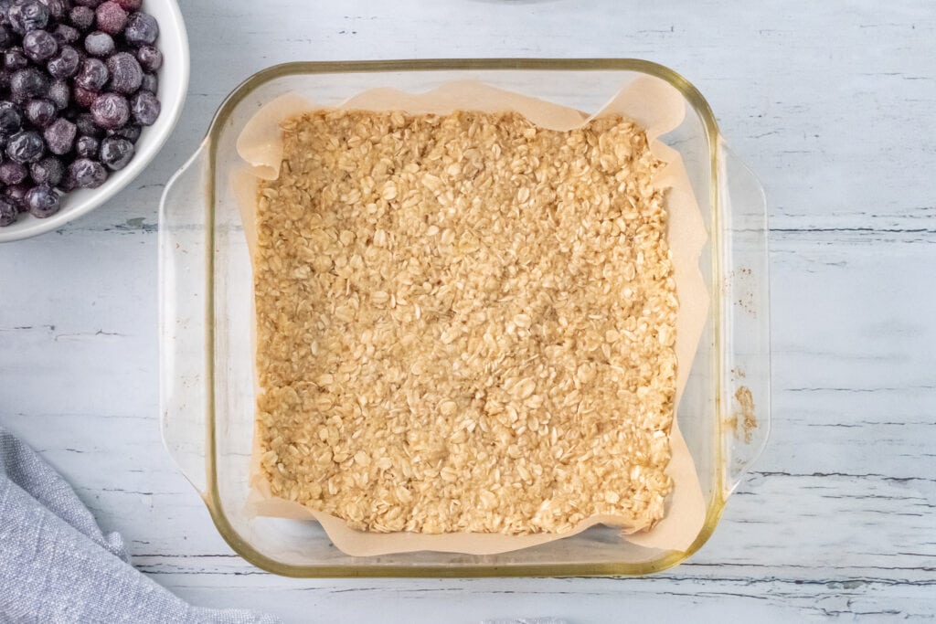 the crust of blueberry lemon bars