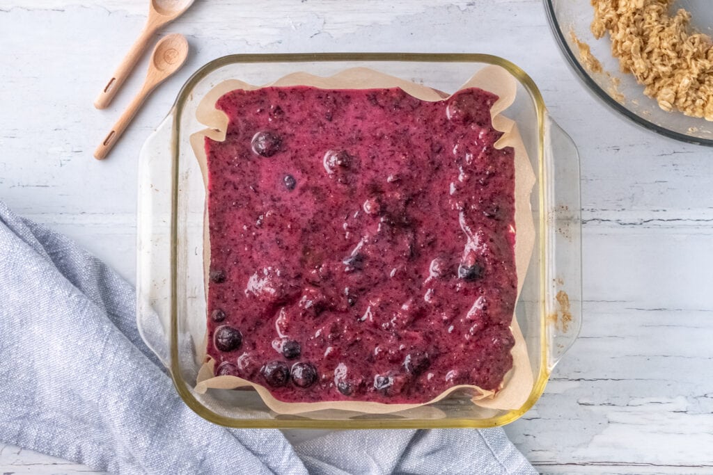 blueberry mixture unbaked