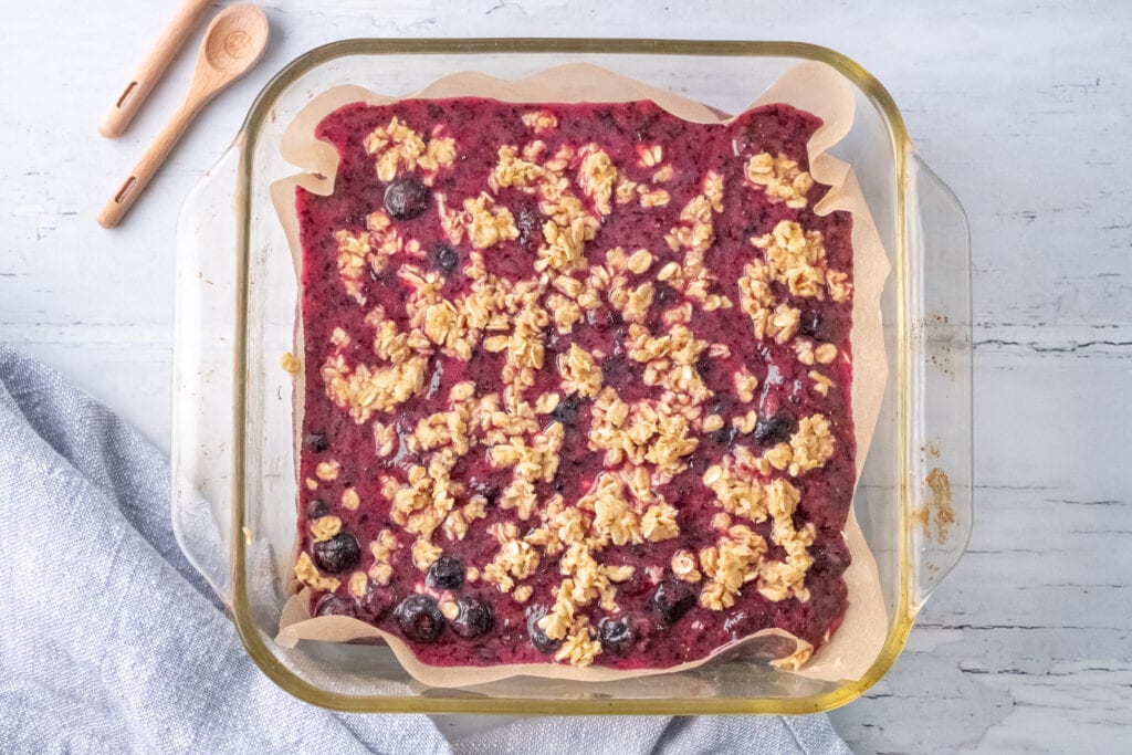 unbaked blueberry lemon bars