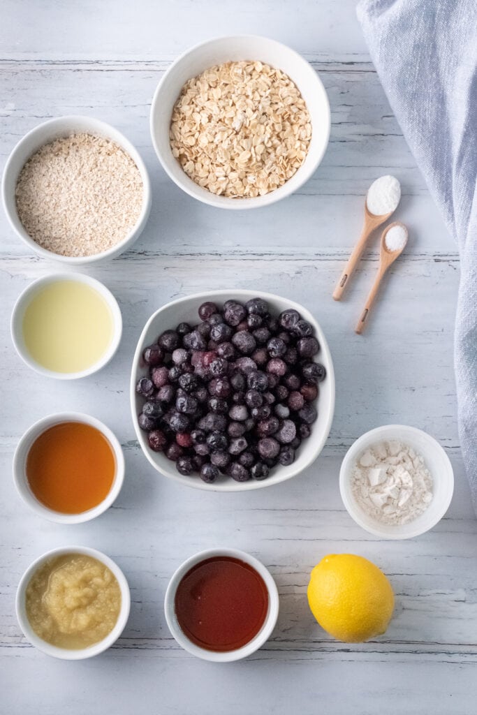 ingredients for Blueberry Lemon Bars