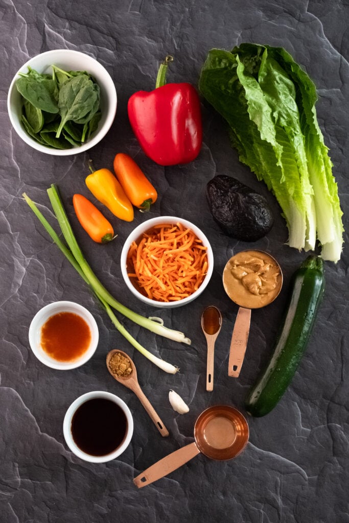 ingredients for Vegan Spring Rolls Recipe