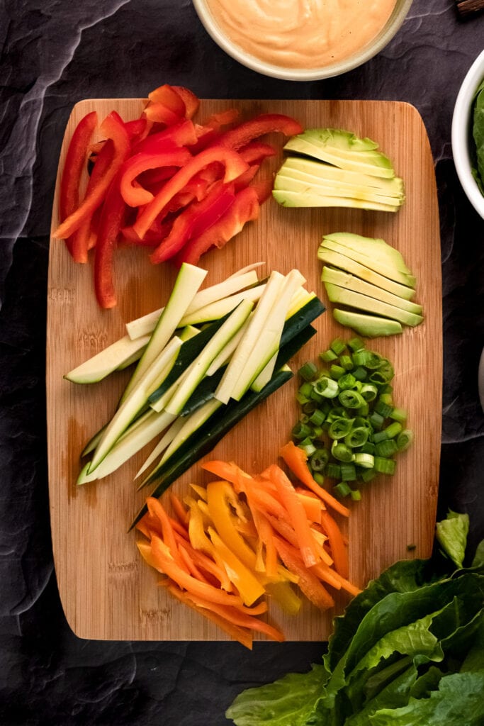 vegetables for Vegan Spring Rolls Recipe