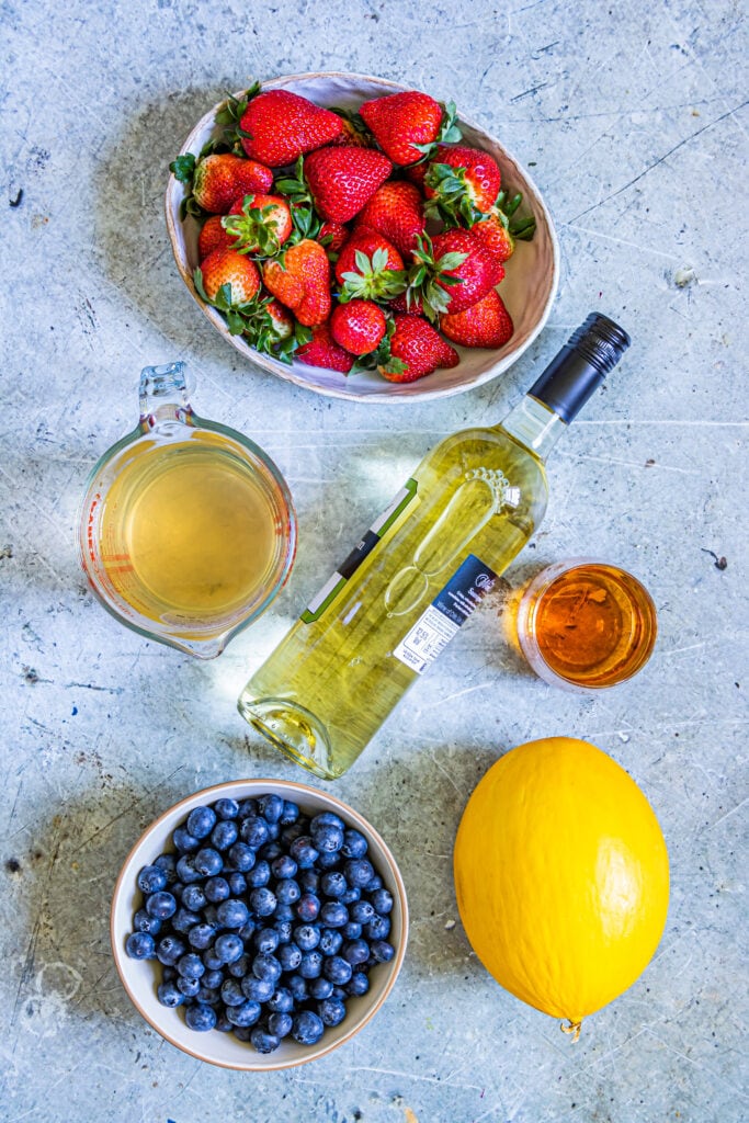 Patritotic Sangria recipe ingredients