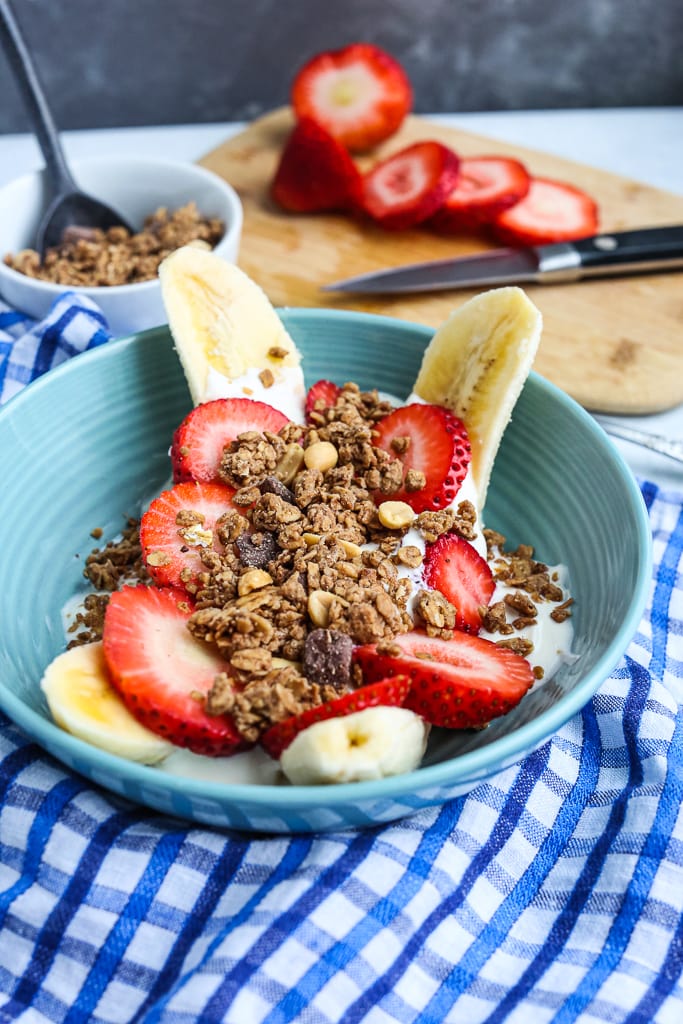 Healthy Banana Split Breakfast Bowl