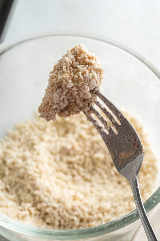 tofu dredged in panko breadcrumbs