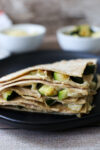 close up of Grilled Zucchini Quesadilla