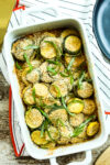 close up shot of zucchini gratin recipe