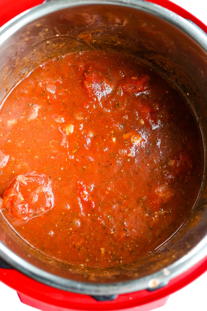 spaghetti sauce in the Instant Pot