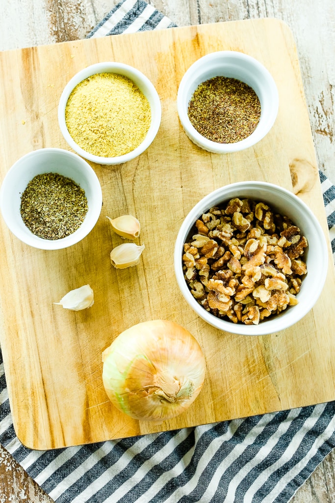 ingredients for vegan meatballs